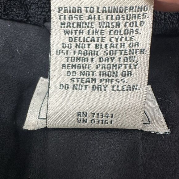 L.L. BEAN - Women's Fleece Lined Primaloft Quilted Hooded Black Coat Size L - Picture 9 of 15